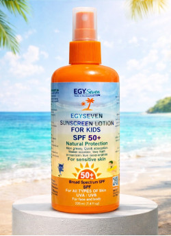 (A36)ايجي سفن صن اسكرين لوشن واقي من الشمس بعامل50+ حجم 220 مل حماية 